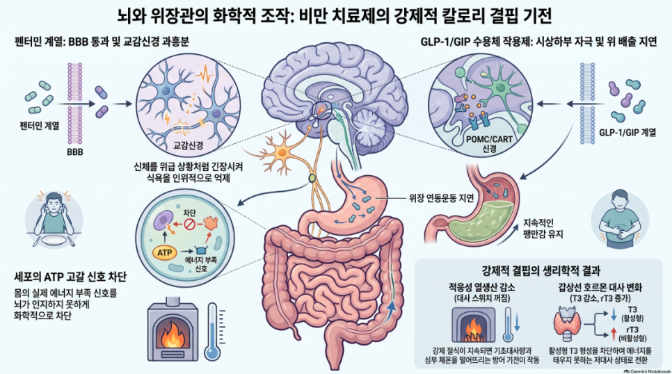 [마곡 다이어트] 식욕 억제제와 비만 주사의 이면: '적응성 열생산 감소'와 요요의 생리학